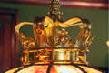 "Queen of the Pantry" Crown on dining room lamp at Lewis-Bingham-Waggoner House. Independence, MO.