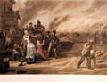 Martial Law hand-tinted engraving by George Caleb Bingham & engraved by John Sartain at State Historical Society of Missouri. Columbia, MO.