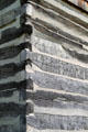 Pop Collins log cabin joinery detail at Boone County Historical Museum. Columbia, MO.