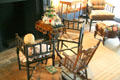 Antique corner chairs at Manship House. Jackson, MS.