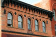 Brickwork details of Romanesque office building part of 111 W. Broadway. Butte, MT.