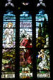 Abraham's sacrifice stained glass window of Cathedral of Saint Helena. Helena, MT.