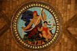 Foyer ceiling mosaic of future in Nebraska State Capitol. Lincoln, NE.