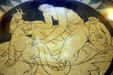 Detail of Rotunda floor mosaic of earth mother in Nebraska State Capitol. Lincoln, NE.