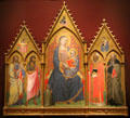 Virgin & Child with donor, St James, St, John the Baptist, St Nicholas & St Anthony Abbot painting by Niccoló di Pietro Gerini of Florence at Currier Museum of Art. Manchester, NH.