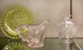 New England pressed glass at Currier Museum of Art. Manchester, NH.