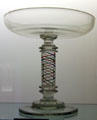 Glass compote by Whitall Tatum Co. of Millville, NJ at Museum of American Glass. Milville, NJ.