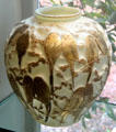 Lovebirds glass vase by Consolidated Lamp & Glass of Coraopolis, PA at Museum of American Glass. Milville, NJ.