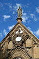Gothic facade details of Loretto Chapel. Santa Fe, NM.