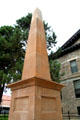 Memorial to Kit Carson on lawn of United States Courthouse. Santa Fe, NM.