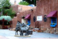 Western sculpture in Santa Fe shop. Santa Fe, NM.
