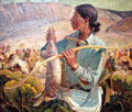 The Rabbit Hunter by Oscar E. Berninghaus at New Mexico Museum of Art. Santa Fe, NM.