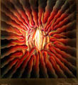 Peeling Back painting by Judy Chicago at New Mexico Museum of Art. Santa Fe, NM.