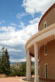 Arcade of circular New Mexico State Capitol, only round capitol in USA. Santa Fe, NM.
