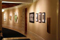 Curved corridor gallery of NM State Capitol Art Collection. Santa Fe, NM.