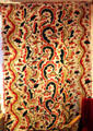 Hand-spun & handwoven wool Colcha from New Mexico in Delgado home display at Museum of Spanish Colonial Art. Santa Fe, NM.