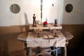 Small altar in La Placita at Rancho de las Golondrinas. Santa Fe, NM.