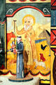 St Anthony Abbot by Ernie Luján on Reredos in Golondrinas Chapel at Rancho de las Golondrinas. Santa Fe, NM.