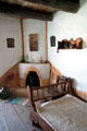 Bedroom in Mora house at Rancho de las Golondrinas. Santa Fe, NM.
