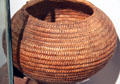 Prehistoric native basket at Maxwell Museum of Anthropology. Albuquerque, NM.