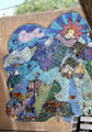 Tile mural near Taos Civic Plaza Convention Center. Taos, NM.