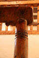 Newel post in Fechin House at Taos Art Museum. Taos, NM.
