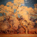The Cottonwoods painting by E. Martin Hennings at Taos Art Museum. Taos, NM.