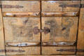 Carving details of cabinet doors in Nicolai Fechin studio at Taos Art Museum. Taos, NM.
