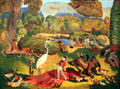 Clown Family Takes a Day Off painting by Ernest L. Blumenschein at Harwood Museum of Art. Taos, NM.