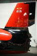Tail detail of Flying Caduceus jet propelled car at National Automobile Museum. Reno, NV.