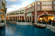 Grand canal of shopping arcade at The Venetian Hotel. Las Vegas, NV.