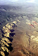 Nevada landscape near Lake Mead from air. NV.