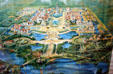 Poster with aerial view of 1901 Pan American Exhibition including central 400 foot electric tower. Buffalo, NY.