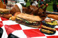 Car decorated with fast foods in Art on Wheels Fair. Buffalo, NY.