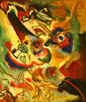 Fragment 2 for Composition VII painting by Wassily Kandinsky at Albright-Knox Art Gallery. Buffalo, NY.