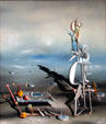 Indefinte Divisibility painting by Yves Tanguy at Albright-Knox Art Gallery. Buffalo, NY.