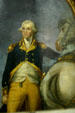 Portrait of George Washington on Jefferson engine at FASNY Museum of Firefighting. Hudson, NY.