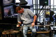 Glassblowing demonstration at Corning Museum of Glass. Corning, NY.