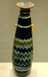 Glass perfume bottle from Eastern Mediterranean possibly Rhodes at Corning Museum of Glass. Corning, NY.