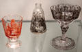 Bohemian glass vessels with Schwarzlot enameling by Ignaz Preissler at Corning Museum of Glass. Corning, NY
