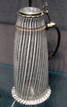 German or Low Countries glass tankard with silver lids added decades later at Corning Museum of Glass. Corning, NY.