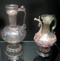 Spanish glass ewers from Catalonia at Corning Museum of Glass. Corning, NY.