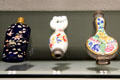 European glass scent flasks at Corning Museum of Glass. Corning, NY.