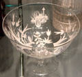 Viennese glass bowl with rural landscape by Josef Hoffmann of Wiener Werkstätte at Corning Museum of Glass. Corning, NY
