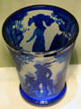 Czech glass vase with lakeside scene by Josef Drahoňovský of Prague at Corning Museum of Glass. Corning, NY.