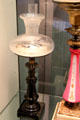 Sinumbra lamp with a oil font which does not cast a shadow by New England Glass Co. of Cambridge, MA at Corning Museum of Glass. Corning, NY.