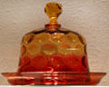 Amberina cheese dish by New England Glass Co. of Cambridge, MA at Corning Museum of Glass. Corning, NY.
