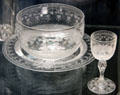 Glassware in pattern first ordered for White House by Mary Todd Lincoln & subsequently reordered by several First Ladies at Corning Museum of Glass. Corning, NY.