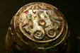 Islamic glass bowl with falcons at Corning Museum of Glass. Corning, NY.