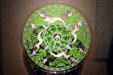 Spanish glass Tazza from Barcelona at Corning Museum of Glass. Corning, NY.